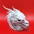 Tượng Đầu Rồng Khung Xương Nghệ Thuật 3D - Thumbnail 2