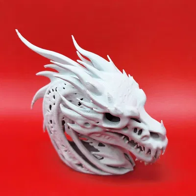 Tượng Đầu Rồng Khung Xương Nghệ Thuật 3D