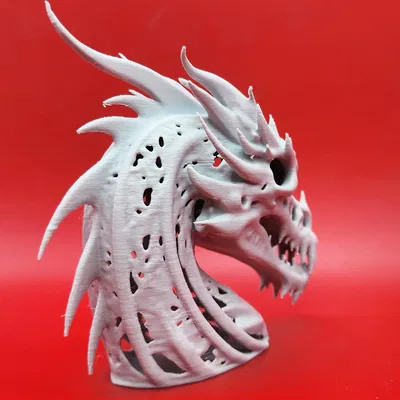 Tượng Đầu Rồng Khung Xương Nghệ Thuật 3D