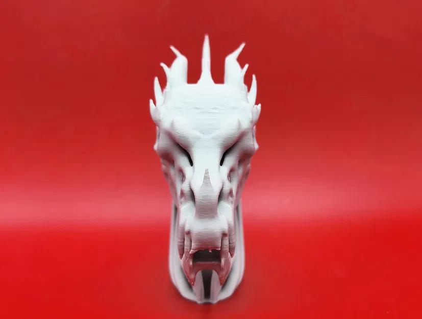 Tượng Đầu Rồng Khung Xương Nghệ Thuật 3D - Image 4