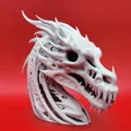 Tượng Đầu Rồng Khung Xương Nghệ Thuật 3D - Thumbnail 6