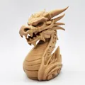 Tượng Rồng Chạm Khắc Gỗ kiểu Viking (Wood-Carved Dragon Statue) - Thumbnail 3