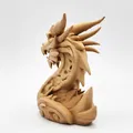 Tượng Rồng Chạm Khắc Gỗ kiểu Viking (Wood-Carved Dragon Statue) - Thumbnail 5