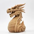 Tượng Rồng Chạm Khắc Gỗ kiểu Viking (Wood-Carved Dragon Statue) - Thumbnail 7