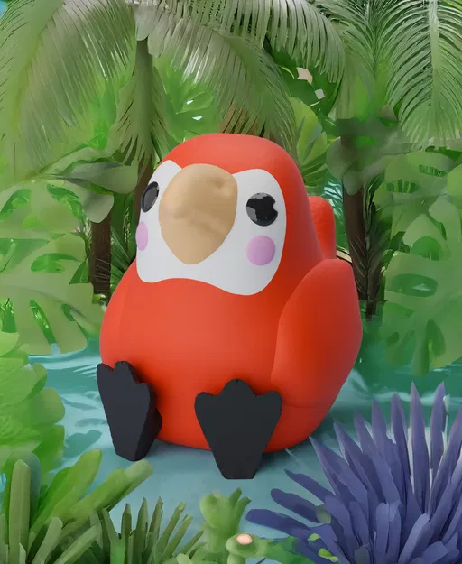 Móc khóa Vẹt Đỏ - Không Cần Support - Image 1