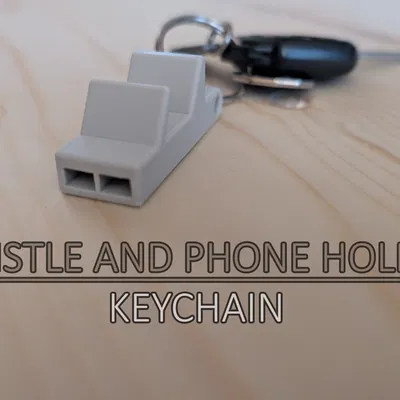 Móc khóa Còi & Giá đỡ điện thoại (Whistle and Phone Holder - Keychain)