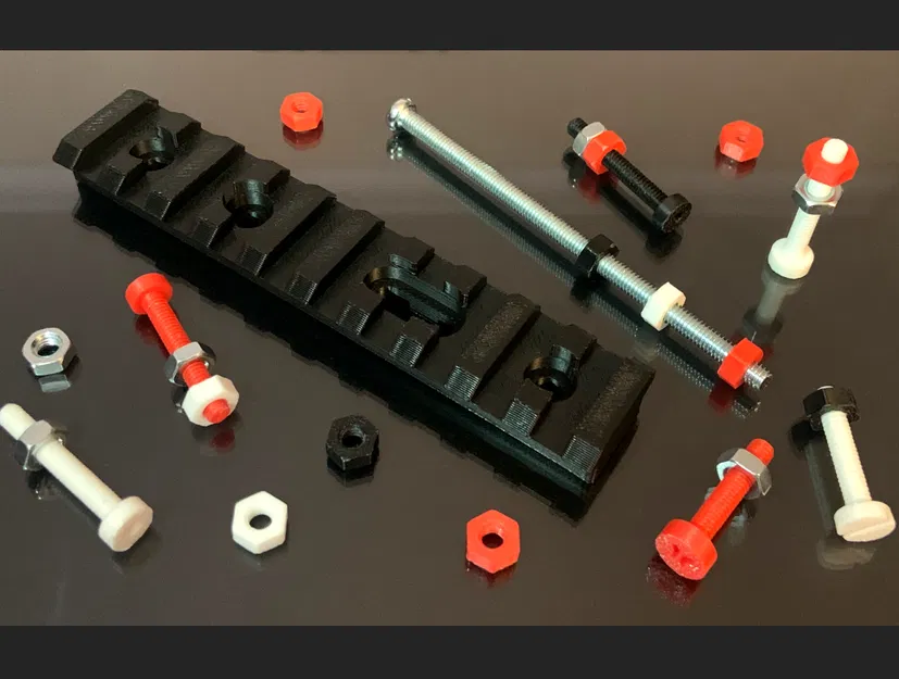 Bộ STL Hardware Parts: Picatinny Rail & Bu lông/Đai ốc M4 - Image 1