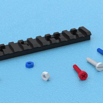 Bộ STL Hardware Parts: Picatinny Rail & Bu lông/Đai ốc M4