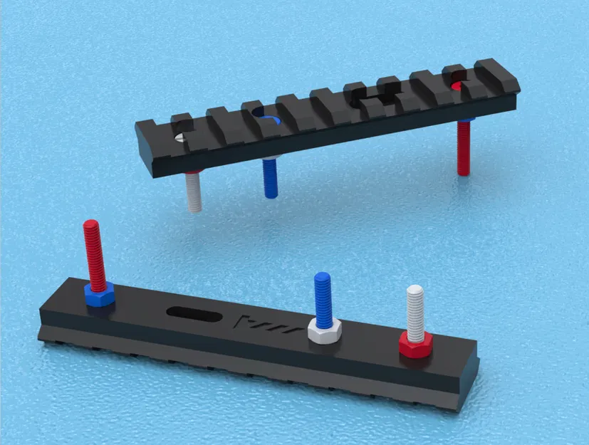 Bộ STL Hardware Parts: Picatinny Rail & Bu lông/Đai ốc M4 - Image 3