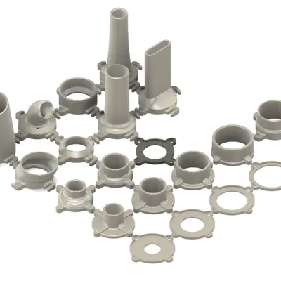 Bộ coupler ống hút bụi/máy hút cho Bosch/DeWalt 1.5–3in