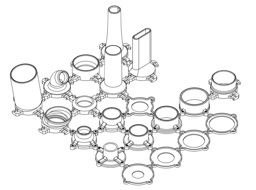 Bộ coupler ống hút bụi/máy hút cho Bosch/DeWalt 1.5–3in - Image 3