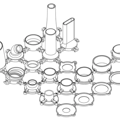 Bộ coupler ống hút bụi/máy hút cho Bosch/DeWalt 1.5–3in