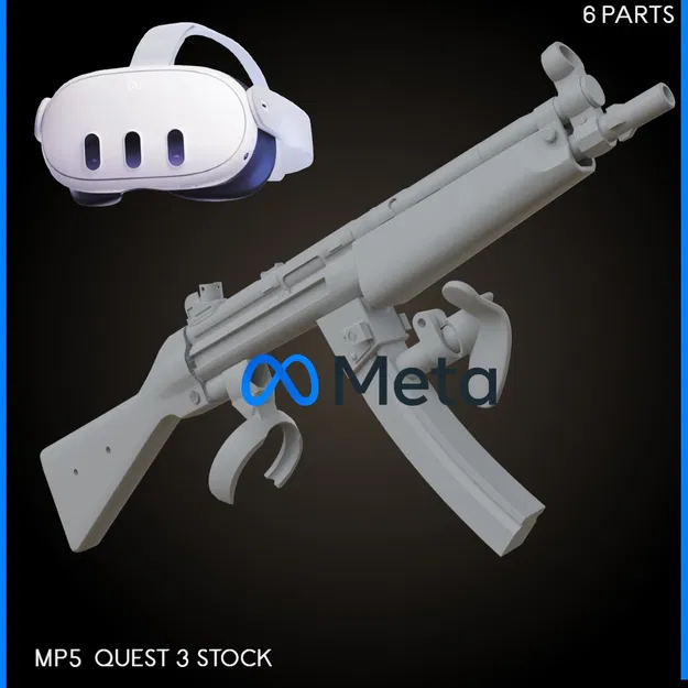 Báng Súng MP5 3D Cho Meta Quest 3 - Nâng Tầm Trải Nghiệm Game VR - Image 1