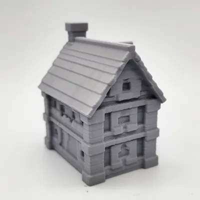 Mô Hình Quán Rượu & Nhà Nghỉ 3D Phong Cách Cổ Điển