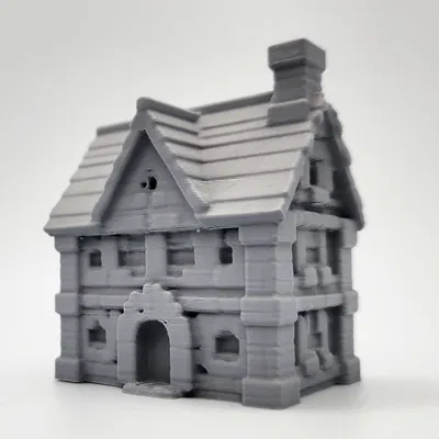 Mô Hình Quán Rượu & Nhà Nghỉ 3D Phong Cách Cổ Điển