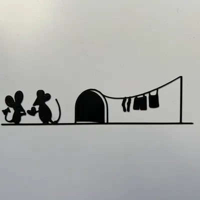 Life of Mice Wall Art #1 - Tranh treo tường silhouette chuột