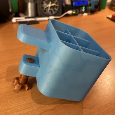 Bộ Organizer Kẹp Bàn (Screw-Clamp) – Ống Cắm Bút & Thùng Rác