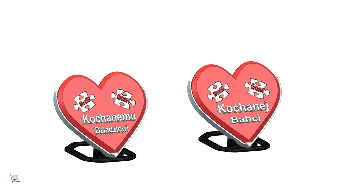 Dzień Babci i Dziadzia Serce Puzle – Trái tim puzzle tặng Bà & Ông - Image 1