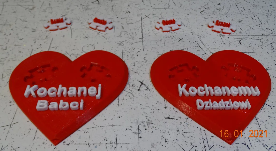 Dzień Babci i Dziadzia Serce Puzle – Trái tim puzzle tặng Bà & Ông - Image 8