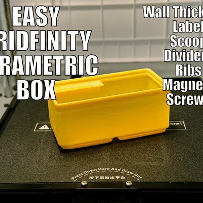 Hộp Gridfinity Parametric Dễ Dùng (Fusion360) – Easy Gridfinity Parametric Box