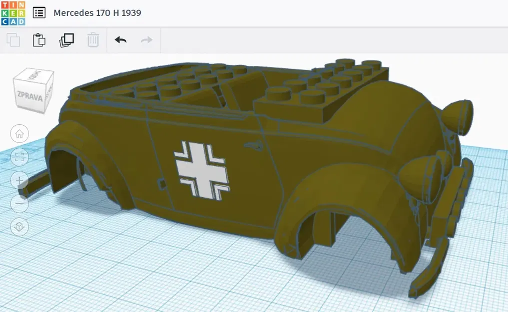 Mô Hình LEGO Xe Mercedes 170H (1939) - Tái Hiện Xe Cổ Điển - Image 5