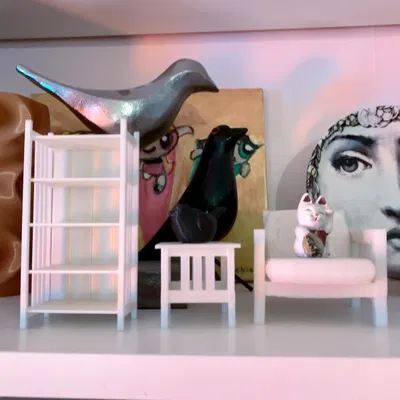 Kệ sách Mission/Craftsman tỉ lệ 1:12