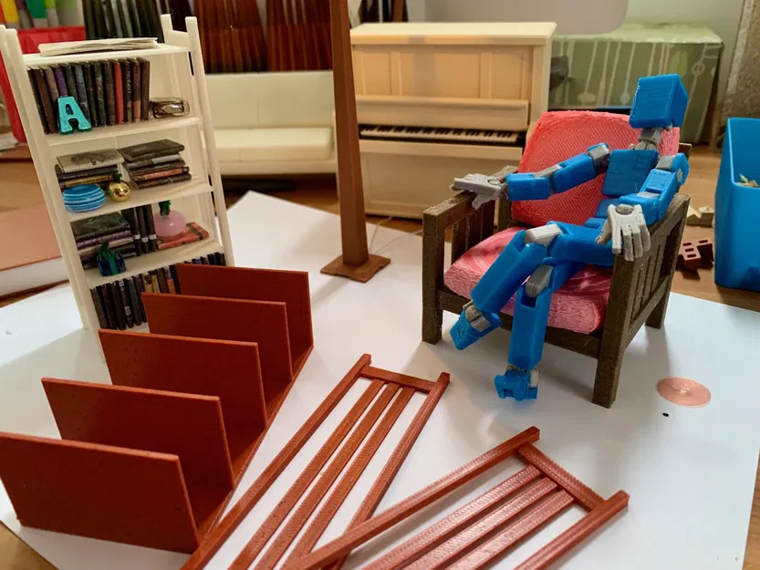 Kệ sách Mission/Craftsman tỉ lệ 1:12 - Image 9