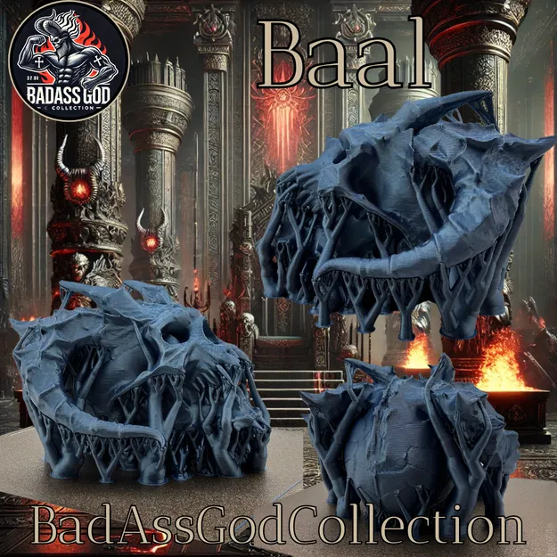 Baal Skull / Baal Schädel – Mô hình sọ Baal kèm bệ đỡ - Image 6