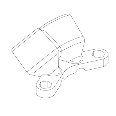 Ngàm gắn dual antenna DJI O4 cho ImpulseRC APEX EVO