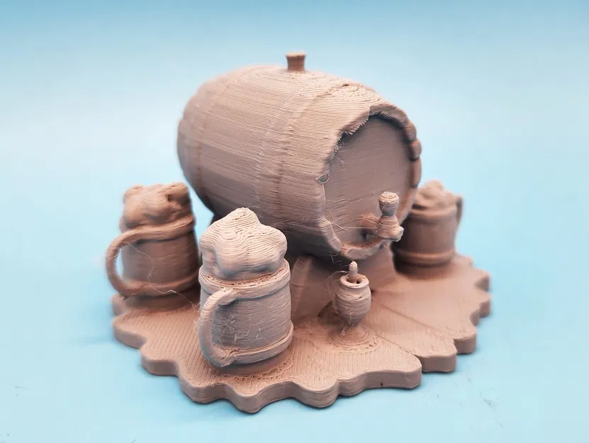 Mô Hình Thùng Rượu và Cốc Bia Mini 3D - Image 3