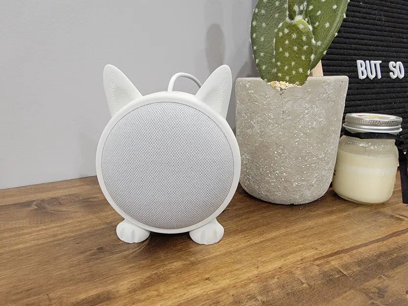 Chân đế Google Home Nest Mini hình mèo dễ thương - Image 1