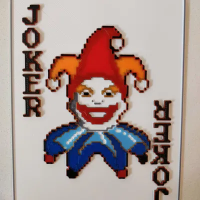 Mô Hình 3D Lá Bài Joker Balatro Pixel Art