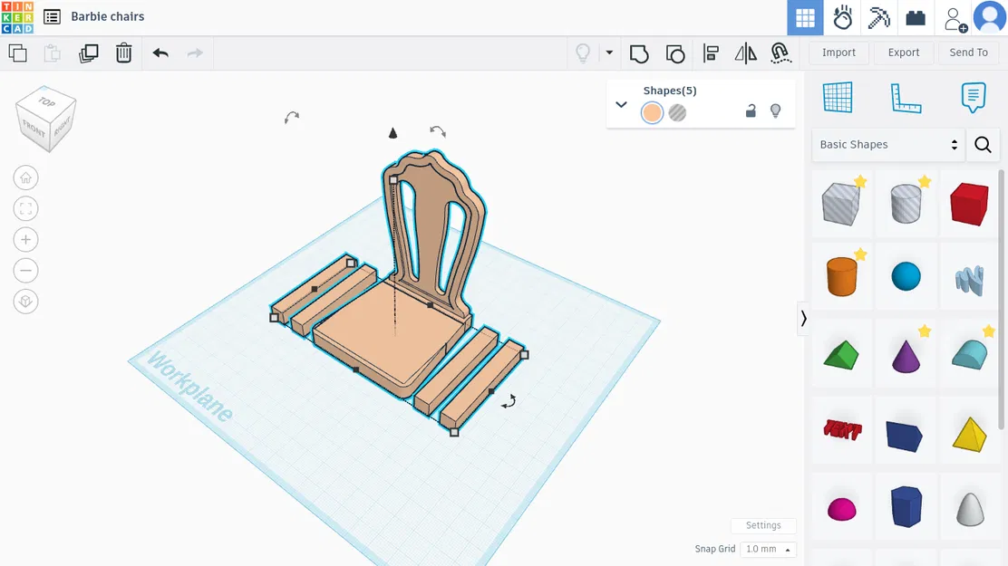 Ghế Búp Bê Barbie In 3D - Phiên Bản Dễ Lắp Ráp - Image 3