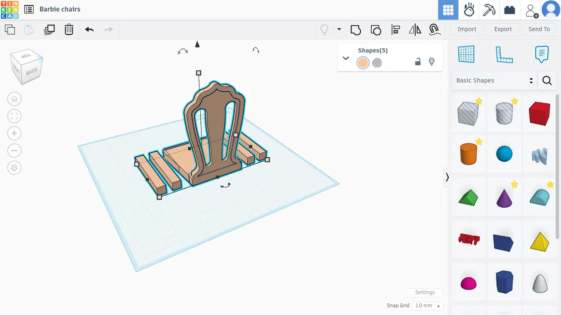 Ghế Búp Bê Barbie In 3D - Phiên Bản Dễ Lắp Ráp - Image 4
