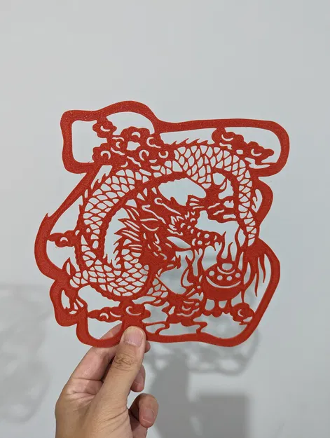 Mẫu Trang Trí Tết Con Rồng 3D - Mang May Mắn Đến Nhà - Image 1