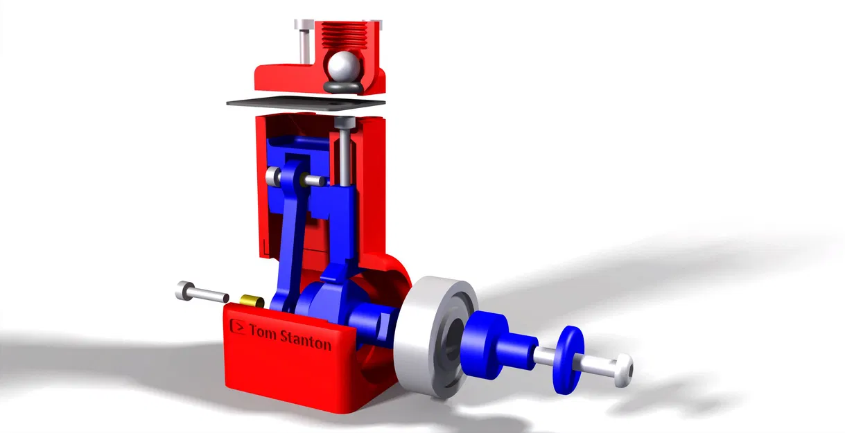 Động Cơ Khí Nén 3D - Mô Hình Hoạt Động & Hướng Dẫn Lắp Ráp - Image 1