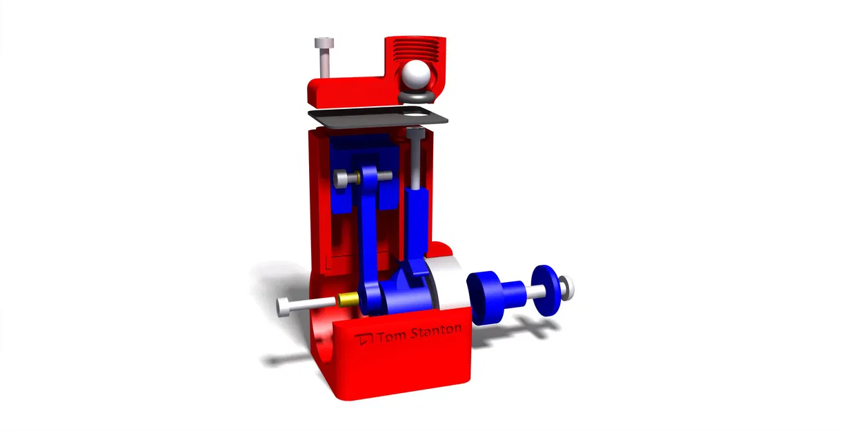 Động Cơ Khí Nén 3D - Mô Hình Hoạt Động & Hướng Dẫn Lắp Ráp - Image 2