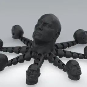 Mô Hình OctoRocktopus "The Rock" In 3D Không Cần Support