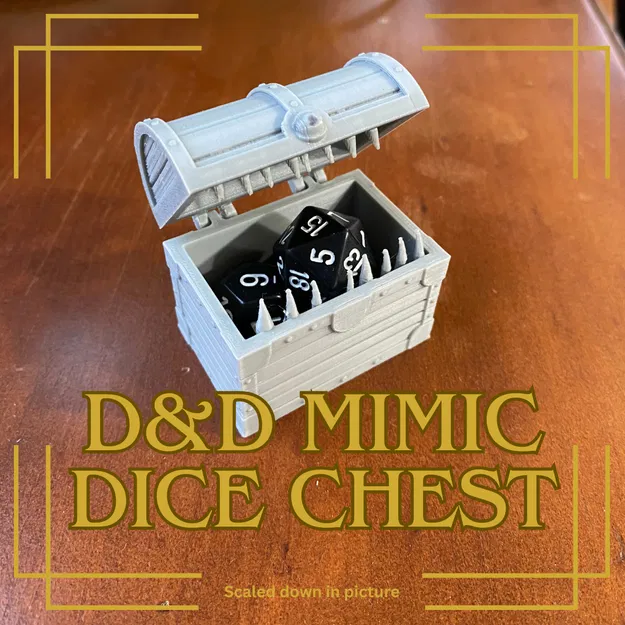 Hộp Xúc Xắc Mimic D&D V.2 (Dice Box Mimic D&D V.2) - Image 1