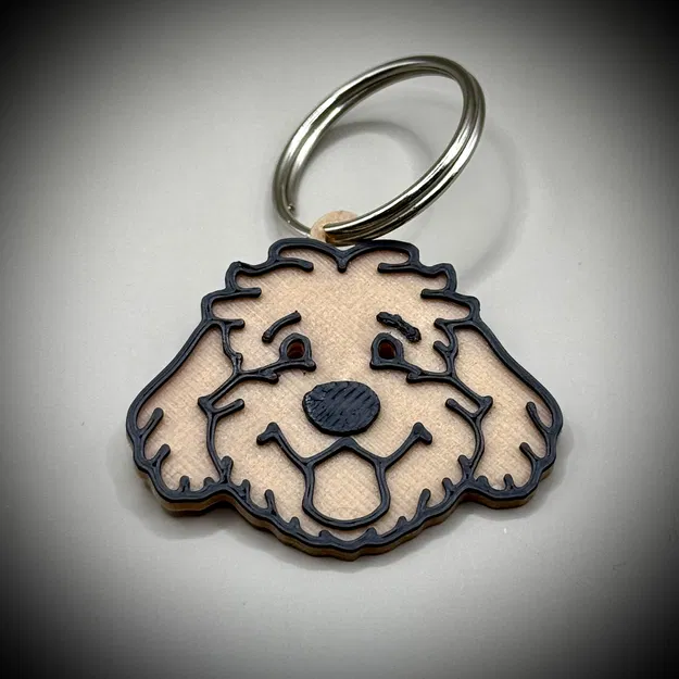 Móc khóa Labradoodle (Labradoodle Key Ring) - Image 1