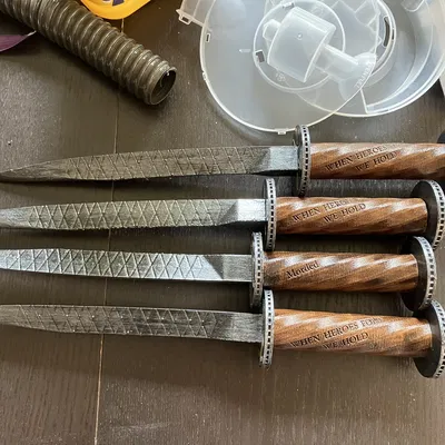 Dao găm rondel LARP in 3D chống đâm xuyên (stab-safe)