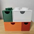 Ngăn kéo để bàn xếp chồng phong cách LEGO (1x2 & 2x2) - Thumbnail 1
