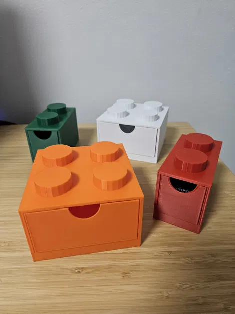 Ngăn kéo để bàn xếp chồng phong cách LEGO (1x2 & 2x2) - Image 2