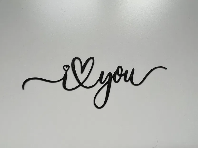 Tấm Treo Tường "I Love You" Nghệ Thuật In 3D - Image 1