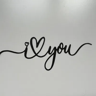 Tấm Treo Tường "I Love You" Nghệ Thuật In 3D