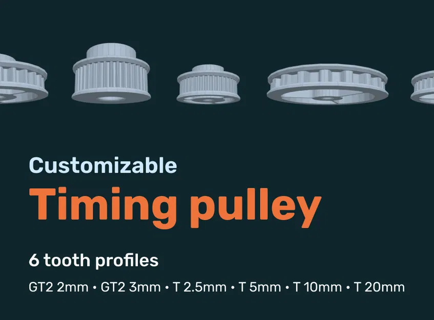 Timing Pulley tùy chỉnh – 6 tooth profile - Image 1