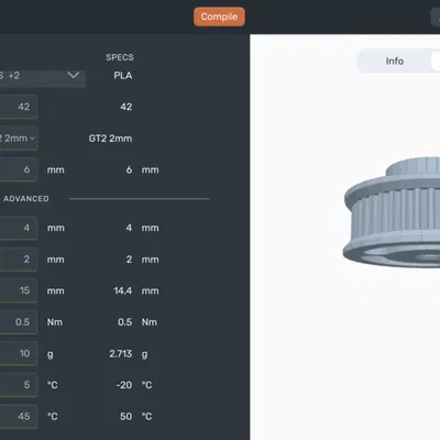 Timing Pulley tùy chỉnh – 6 tooth profile