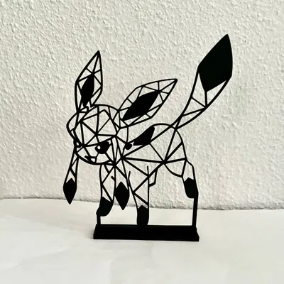 Mô Hình Glaceon Pokemon 3D Hình Học Độc Đáo