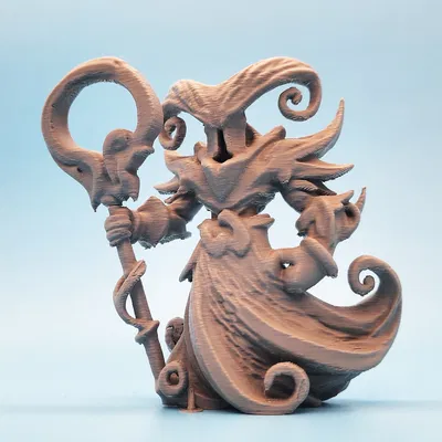 Tượng Pháp Sư Nguyên Tố - Mô Hình RPG 3D