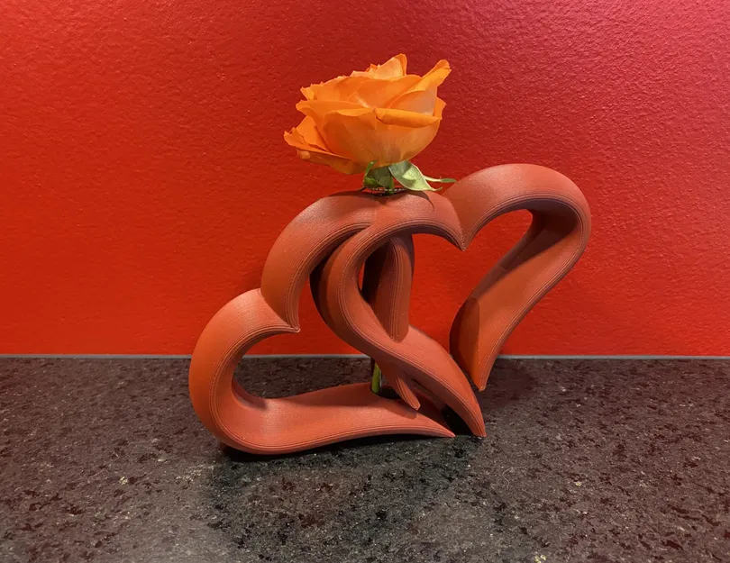 Kệ Hoa Trái Tim Đôi - Trang Trí Valentine Lãng Mạn - Image 1